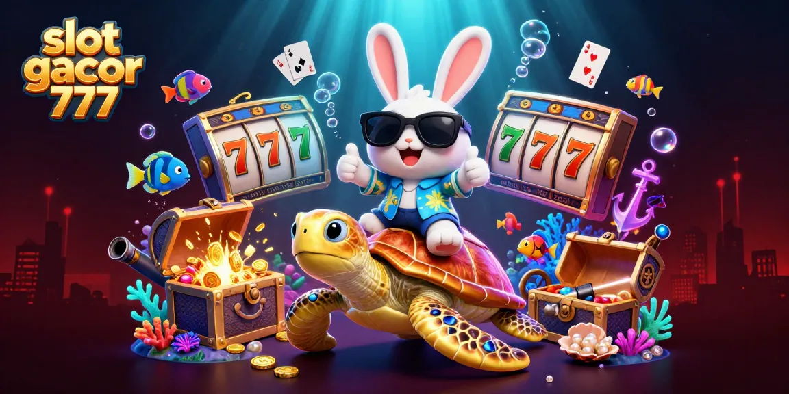 Experience the thrill of slot gacor 777 in a vibrant underwater adventure with a lucky rabbit and golden turtle.